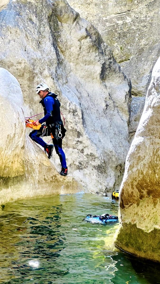 canyoning dans le canyon du riolan