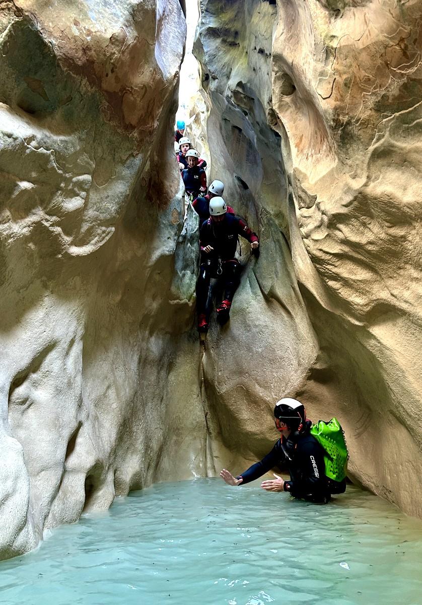 canyoning dans le canyon du riolan