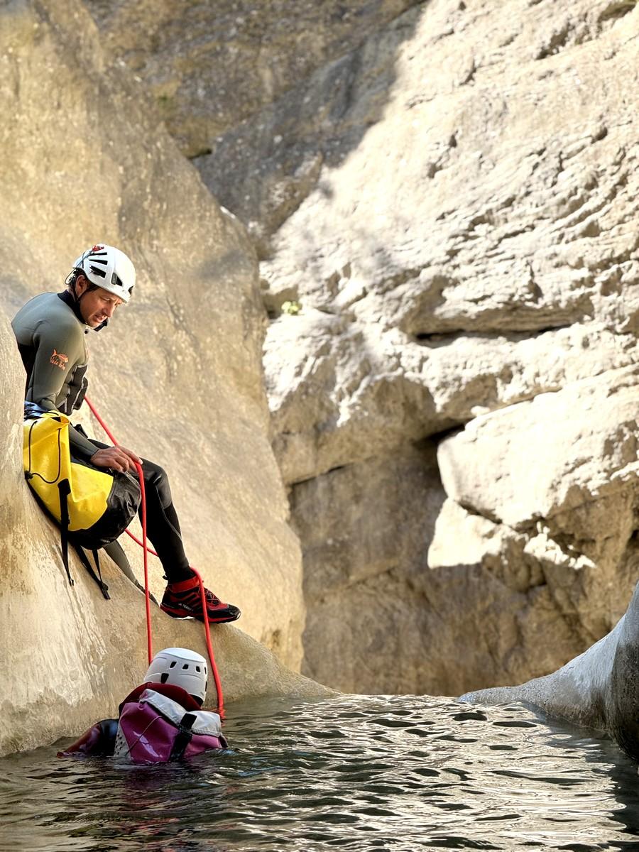 canyoning dans le canyon du riolan